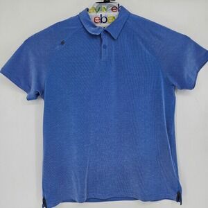 Rhone Polo Shirt‎ Mens Extra Large Blue Stretch Golf Short Sleeve Performance